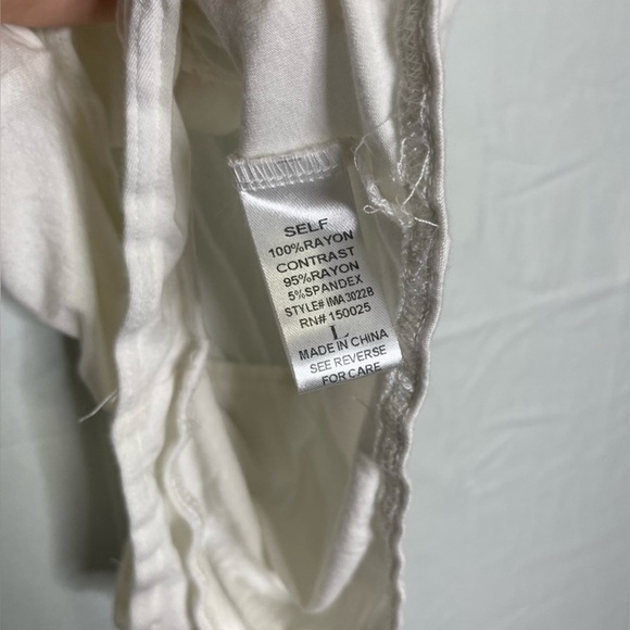 GUC White Ruffled Bodysuit Emory Park Sz Large - Picture 8 of 8